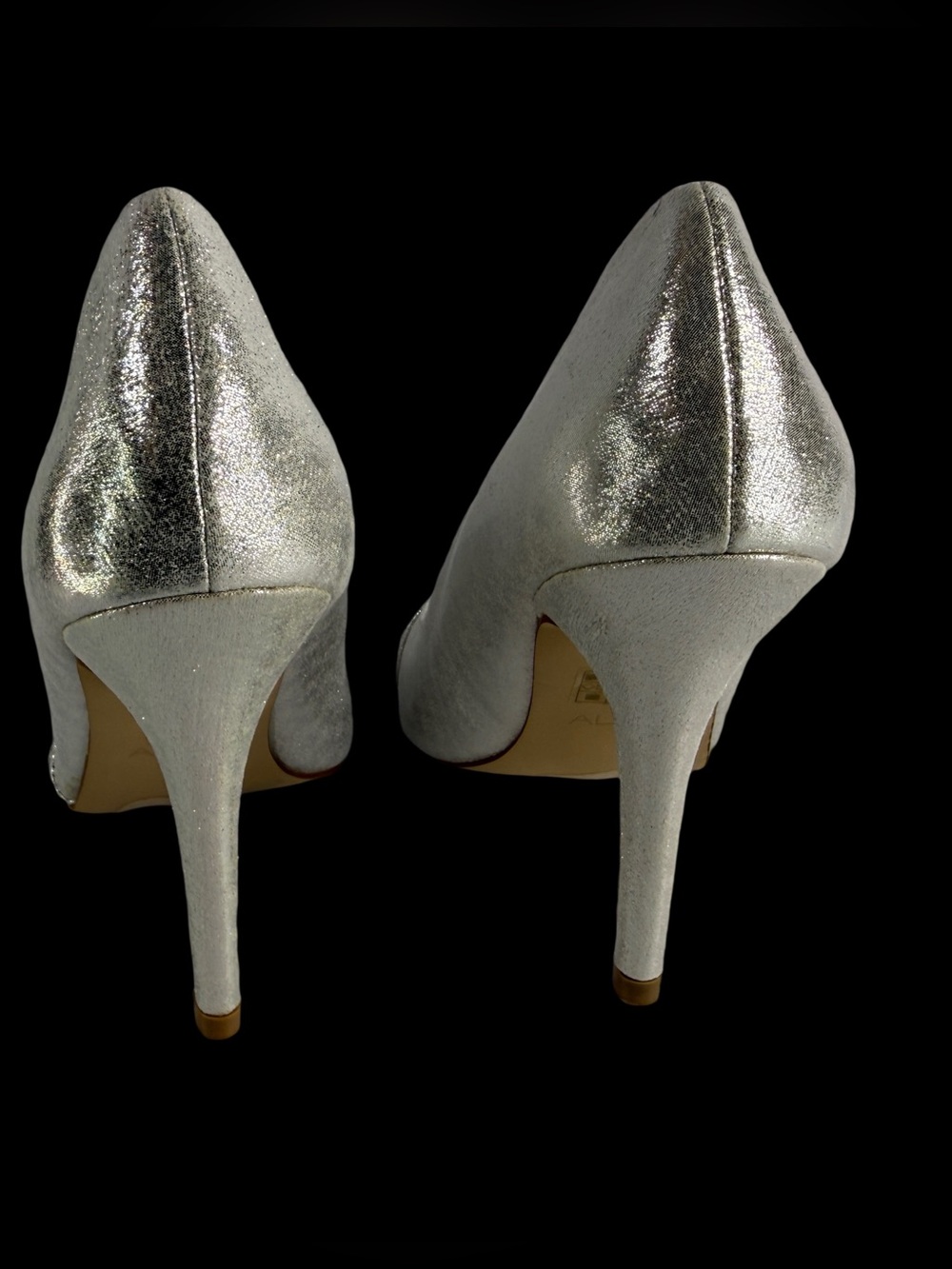 ALDO Silver Rhinestone Embellished Pointed-Toe Pumps - Picture 8 of 13